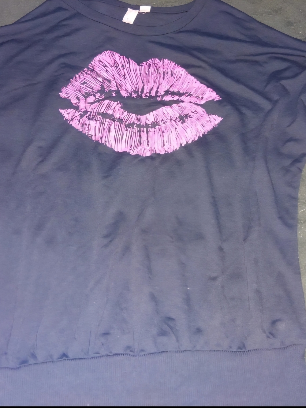 Women’s  Top with Pink Kiss Graphic